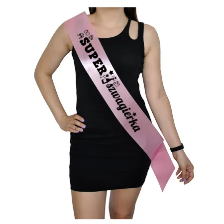 Szarfa RÓŻOWA Ślub Super Szwagierka